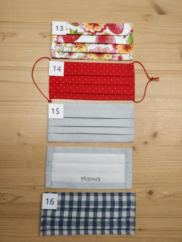 Masken Nr. 13 bis 16